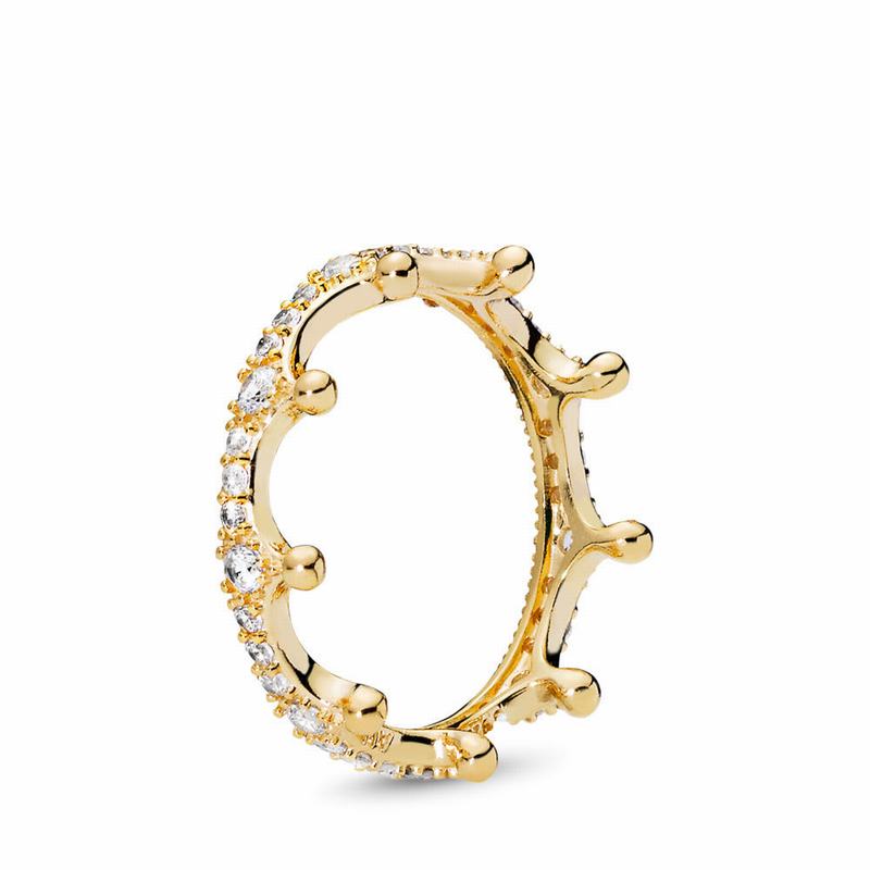 Pandora Shine™ Enchanted Crown Stackable Ring Online NZ, 18ct Gold Plated (624901-VBX)